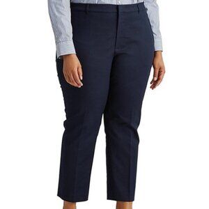 NWT LAUREN Ralph Lauren Navy Blue Tapered Dress Pants Women's 2X